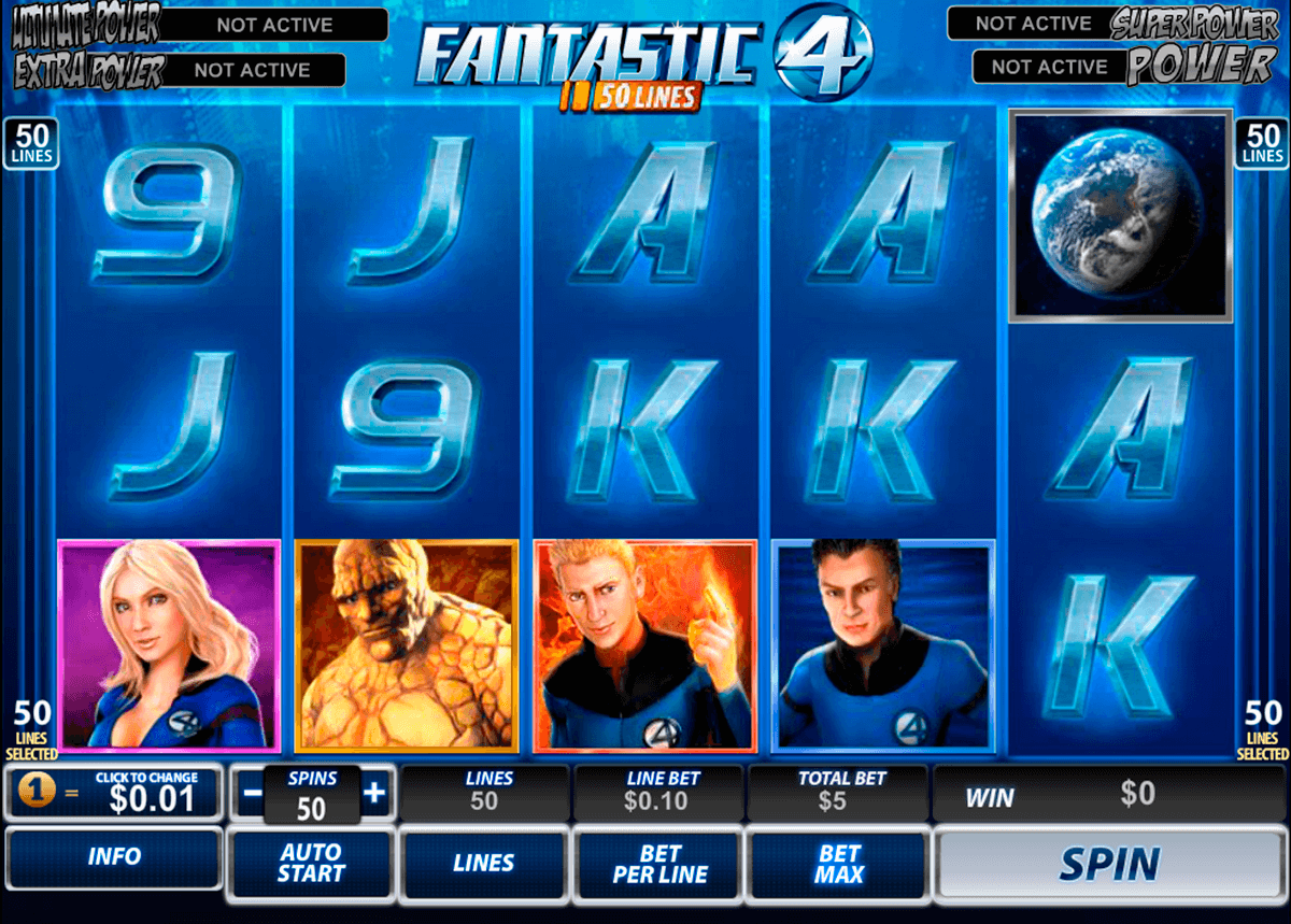 fantastic four lines playtech slot machine