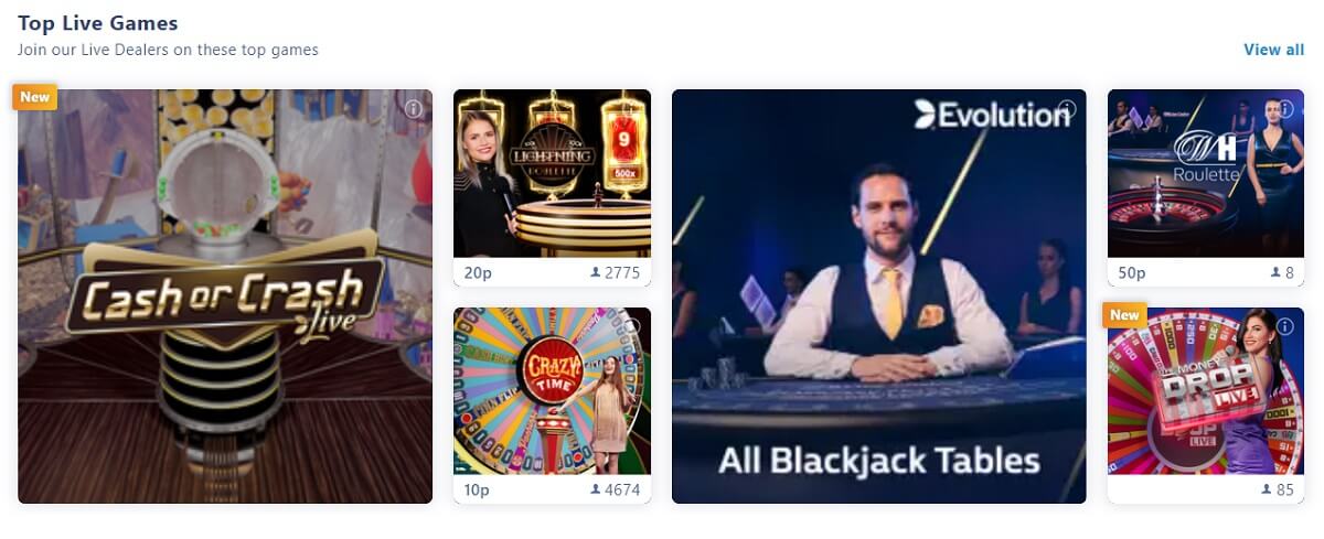 william hill casino live